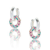 349197 GLAM ROX OPPULENT RING SILVER PLATED EARRINGS